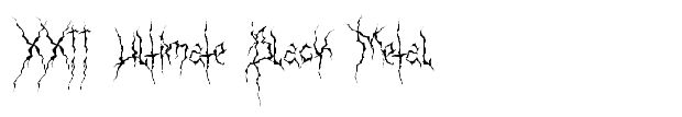 xxii ultimate black metal font